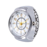 Mini Couple Watches for Women Men Ring Watch Round Dial Arabic Numerals Analog Quartz Ring Watches Ladies Finger Ring Watch Gift