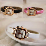 Fashion Women's Watches Slim Colorful Faux Leather Strap Square Dial classic wild ladies Analog Quartz Wrist Watch Gift
