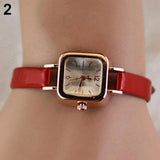 Fashion Women's Watches Slim Colorful Faux Leather Strap Square Dial classic wild ladies Analog Quartz Wrist Watch Gift
