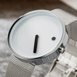 Unique Gift Cool Minimalist Style Wristwatch Stainless Steel Creative Design Dot And Line Simple Leather Quartz Fashion Watches