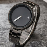 Unique Gift Cool Minimalist Style Wristwatch Stainless Steel Creative Design Dot And Line Simple Leather Quartz Fashion Watches