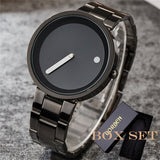 Unique Gift Cool Minimalist Style Wristwatch Stainless Steel Creative Design Dot And Line Simple Leather Quartz Fashion Watches