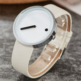 Unique Gift Cool Minimalist Style Wristwatch Stainless Steel Creative Design Dot And Line Simple Leather Quartz Fashion Watches
