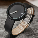 Unique Gift Cool Minimalist Style Wristwatch Stainless Steel Creative Design Dot And Line Simple Leather Quartz Fashion Watches