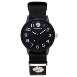 Small Daisy Wrist Watch Women Fashion Nylon Strap Dress Quartz Watch Simple Wild Girlfriends Couple Watch Birthday Gift Women