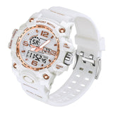 SANDA Rose Gold White Sport Women Watches Fashion LED Digital Ladies Watch Women montre homme Relogio Feminino dourado #842