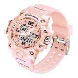 SANDA Rose Gold White Sport Women Watches Fashion LED Digital Ladies Watch Women montre homme Relogio Feminino dourado #842