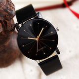 Unisex Men Women Fashion Leather Strap Line Analog Quartz Ladies Casual Wrist Watches Fashion Watch  Gifts Relojes Para Mujer