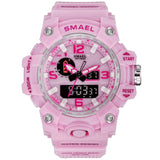SMAEL Watch Women Wrist White Bracelet Sports For Running Stopwatch 50M Waterproof Clocks Kids 1811 Women's Sports Watches Child