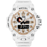 SMAEL Watch Women Wrist White Bracelet Sports For Running Stopwatch 50M Waterproof Clocks Kids 1811 Women's Sports Watches Child