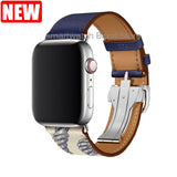 Genuine Leather Watch Band Strap for Apple Watch Band 6 5 4 3 2 1 SE Leather Wristband for Apple Watch 44mm 40mm 42mm 38mm Belt