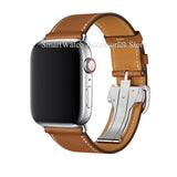 Genuine Leather Watch Band Strap for Apple Watch Band 6 5 4 3 2 1 SE Leather Wristband for Apple Watch 44mm 40mm 42mm 38mm Belt