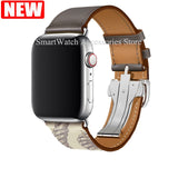 Genuine Leather Watch Band Strap for Apple Watch Band 6 5 4 3 2 1 SE Leather Wristband for Apple Watch 44mm 40mm 42mm 38mm Belt
