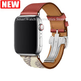 Genuine Leather Watch Band Strap for Apple Watch Band 6 5 4 3 2 1 SE Leather Wristband for Apple Watch 44mm 40mm 42mm 38mm Belt