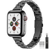 Women Stainless Steel Band for Apple Watch 6 SE 40mm 44mm Slim Metal Link Bracelet Strap for iWatch Series 5/4/3/2 38mm 42mm