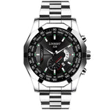 LINBERT 2021 Men Watch Non-Automatic Mechanical Watch Men's Belt Luminous Clock Quartz Fashion Business Watch Waterproof