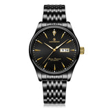 Swiss genuine [Laogeshi] watch men's automatic mechanical watch waterproof fashion diamond with calendar men's watch