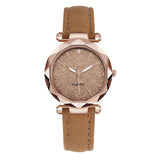 Fashion Women'S Pink Watch Leather Strap Small Quartz Watches Simple Design Wristwatch Relogio Feminino Montre Femme