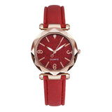 Fashion Women'S Pink Watch Leather Strap Small Quartz Watches Simple Design Wristwatch Relogio Feminino Montre Femme