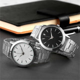 Wholesale 2PCS Luxury Watches Quartz  Watch Stainless Steel Strap Dial Casual Bracele Watch