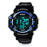 HONHX 53-801 Children's Cartoon Watches Kids Digital Watch Student Sports Multifunction Military Wristwatch
