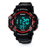 HONHX 53-801 Children's Cartoon Watches Kids Digital Watch Student Sports Multifunction Military Wristwatch