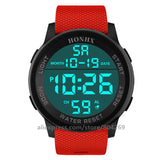 HONHX 199340-176 Cool Men Digital Student Sports Waterproof Wristwatch Hot Fashion Women Dress Watch Men LED Watches