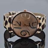 Unisex Fashion Big Arabic Numerals Analog Faux Leather Band Quartz Wrist Watch